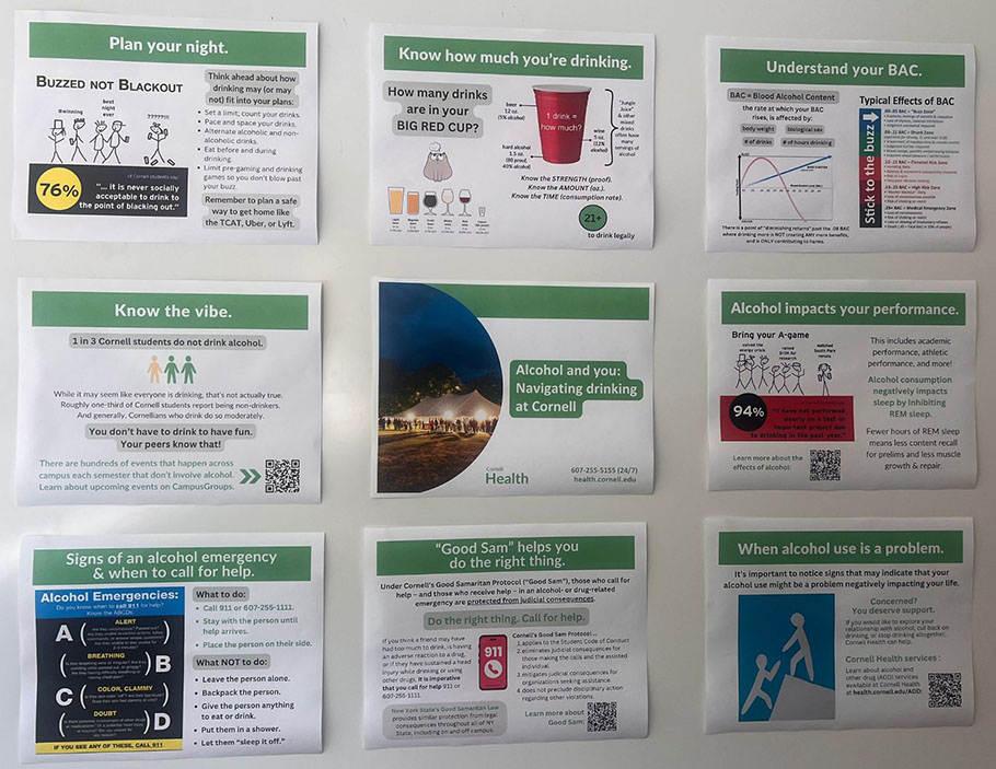 mock-up of the Alcohol bulletin board